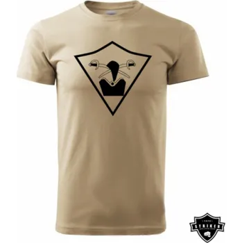 Pánské tričko Triko Striker AČR 71. mechanizovaný prapor Hranice - béžové, L