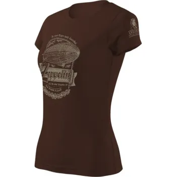 Triko dámské Antonio se vzducholodí ZEPPELIN - hnědé, XL