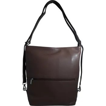SendiDesign VAL-865 kožená kabelka (batoh) tm.hnědá