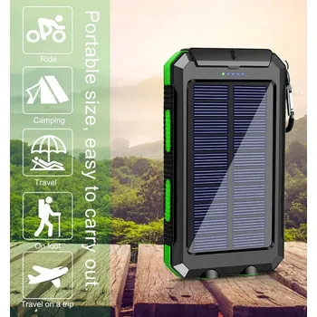 Powerbanka Powerbank se solárním nabíjením, baterkou a kapacitou 20000mAh