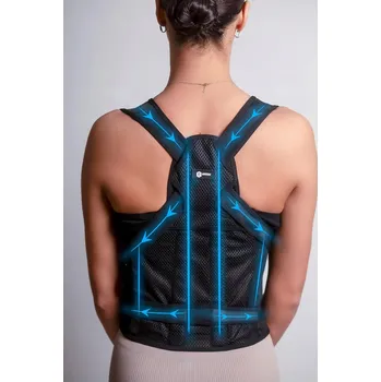 Korektor držení těla, stabilizátor zad na suchý zip, podpora páteře, velikost M, Černý