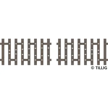 Modelová železnice kolejové podloží záchytné koleje oboustranné 2 x 41,5mm koncové Tillig 83191