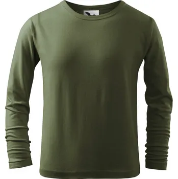 Dámské tričko Triko dětské Malfini FIT-T dlouhý rukáv - olivové, 134
