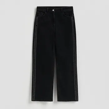 Dámské džíny Reserved - Džíny s lampasem - černý - 219HP-99X - 219HP-99X-36