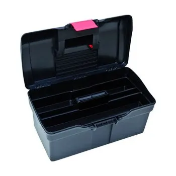 Plastový kufr na nářadí 514 x 280 x 260 mm, 1 přihrádka a 2 zásobníky