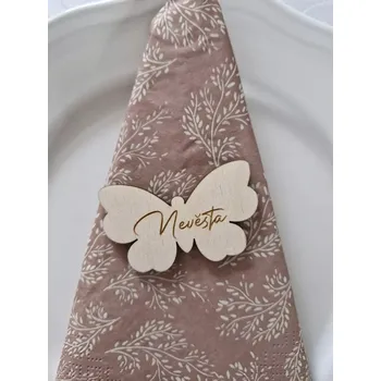 Svatební dekorace Svatební cedulka se jménem - Motýl (Svatební cedulka se jménem - Motýl)