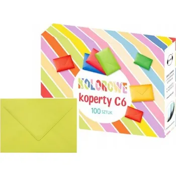 Obálka OBÁLKA BARVA SVĚTLE ZELEŇ C6 SADA 10 KUSŮ 162X114 mm POL-MAK