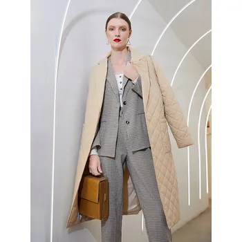 Wayfarer Dámský dlouhý kabát Priscilla béžová M