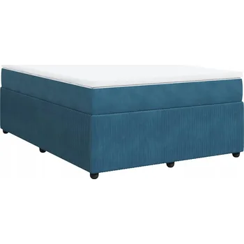 Postel Čalouněná dvoulůžková postel VidaXL 140x200 cm, odstíny modré