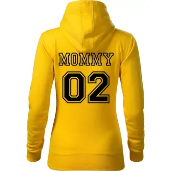 Dámská mikina Family Team - MOMMY - Mikina dámská Cape s kapucí - XS ( Žlutá )