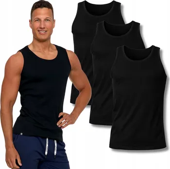 Pánské tričko 3x Tričko Tričko Hladký Tank Top 3PAK MORAJ M