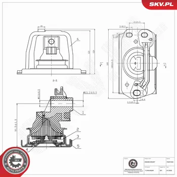Zavěšení motoru Zavěšení motoru ESEN SKV 75SKV420