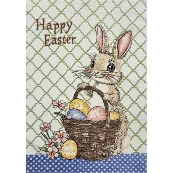 Utěrka Velikonoční utěrka 40x60cm mikrovlákno - Zajíček happy easter