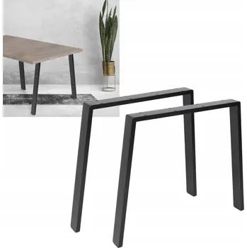 Stolová podnož 2x ČERNÁ NOHA K NÁBYTKU LOFT NOHA KE STOLU LAVICI SKŘÍŇCE STOLOVÁ NOHA VÝŠKA 70 CM