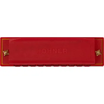 HOHNER Translucent Harp C, red, hardcase