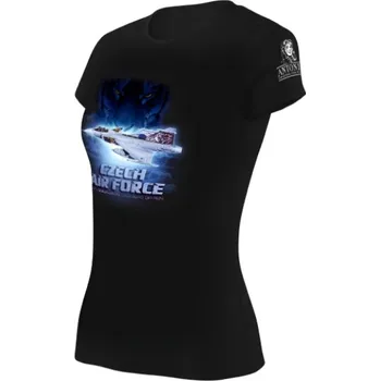 Triko dámské Antonio se stíhačkou JAS-39/C GRIPEN - černé, XL