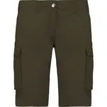 Pánské šortky s kapsami Kariban Bermuda - olivové, 40