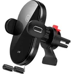 USAMS CD131 Automatic Coil Držák do Auta vč. Bezdrátového nabíjení 15W černá (6958444987439)