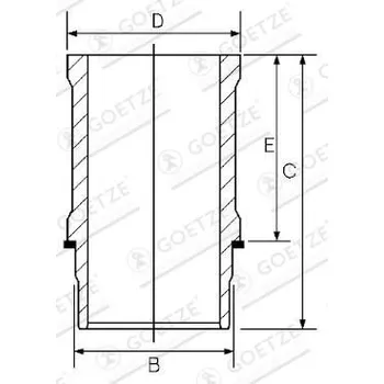 Autodíl Vložený válec GOETZE ENGINE 14-636600-00