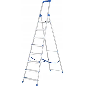 Žebřík Jednostranný hliníkový Žebřík , 8 schodů, široký schod LEMAR 020208