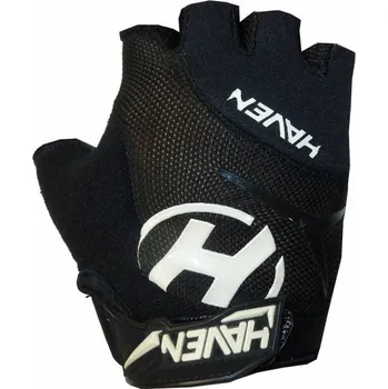 Cyklistické rukavice Rukavice krátkoprsté Haven Demo Kid Short - černé-bílé, 4-6 let