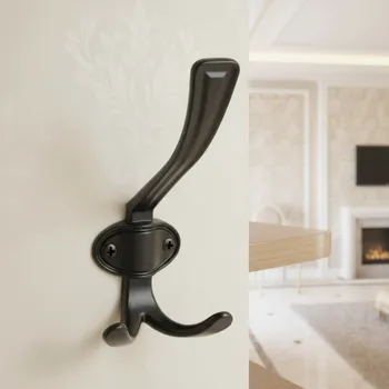 Věšák Interex design Rustikální věšák VATERLO XL / Černá matná