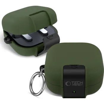 Náhradní kryt pro mobilní telefon Kryt Tech-Protect Slim Hook Samsung Galaxy Buds 4 / 4 Pro Olive Green
