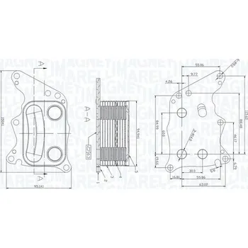 Chladič motoru Olejový chladič, motorový olej MAGNETI MARELLI 350300005200