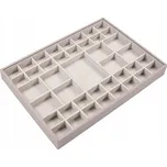 Šperkovnice na bižuterii se 41 přihrádkami, sametová, barva taupe