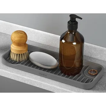 Organizace kuchyně Organizér/odkapávač ke dřezu Tidy-Mat 23x9 cm, šedý
