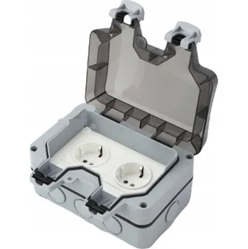 Elektrická zásuvka GNIAZDO WODOODPORNE IP66 NA VNĚJŠÍ STRANĚ, VYSOKÁ, SNADNÁ MONTÁŽ