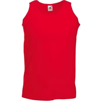 Chlapecké tričko Tílko pánské Fruit of the Loom Valueweight Athletic Vest - červené, S