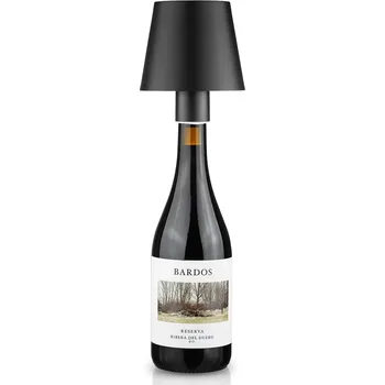 Stojací lampa Interlook HJA45-ČERNÁ | Stolní LED lampa s vestavěnou baterií | Stolní lampa namontovaná na láhvi