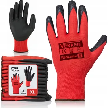 Pracovní rukavice PRACOVNÍ RUKAVICE LATEXOVÉ RUKAVICE ZAHRADNÍ SADA 10 PÁRŮ VELIKOST XL