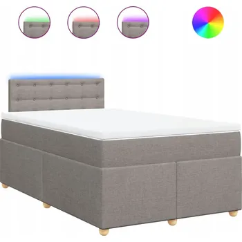 Postel Čalouněná jednolůžková postel VidaXL 120x200 cm, béžové odstíny