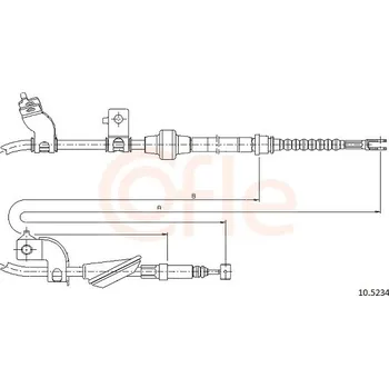 Lanko parkovací brzdy Tažné lanko, parkovací brzda COFLE 92.10.5234