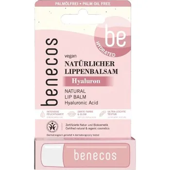 Kosmetika Benecos Balzám na rty s kyselinou hyaluronovou 4,7 g eco ECO