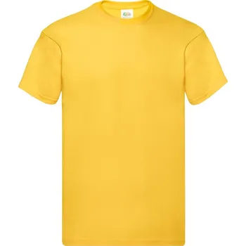 Chlapecké tričko Triko pánské Fruit of the Loom Original T - tmavě žluté, M