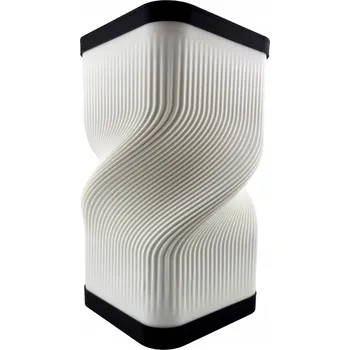 Lampička Lampa LUMENORA, bílá matná 3D Forge 13x13x24 cm, patice E27