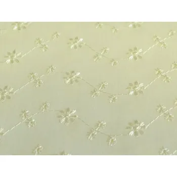 Pro útulný domov MADEIRA - světle žlutá látka s výšivkou