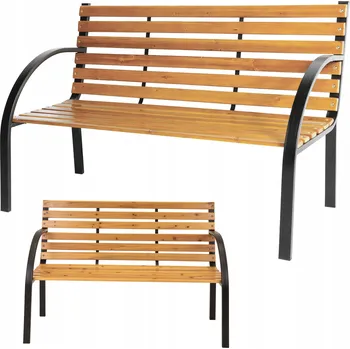 Zahradní lavice Lavička s opěradlem, dřevěná, 122 x 60 cm