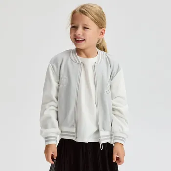 Dívčí mikina Reserved - Rozepínací bomber mikina - světle šedá - 244FA-09X - 244FA-09X-116
