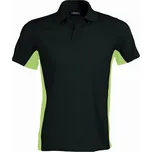 Polokošile pánská Kariban FLAG - černá-limetková, XXL