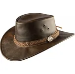 Klobouk kožený Scippis Cooroo - hnědý, S