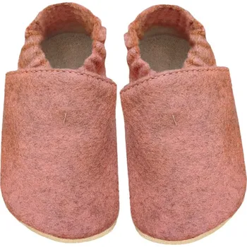 Capáčky FUNKY MONKEY Merino capáčky s kaučukovou podrážkou ruměné - růžové 3-4 roky Růžová