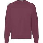 Mikina pánská Fruit of the Loom Classic Raglan Sweat - vínová, M