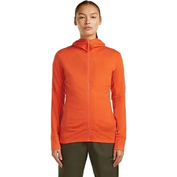 Dámské oblečení Dámská merino mikina ICEBREAKER Wmns Mer 260 Quantum IV LS Zip Ho, Fervid velikost: S