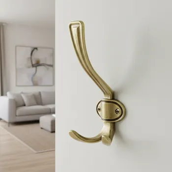 Věšák Interex design Rustikální věšák VATERLO XL / Starozlatá