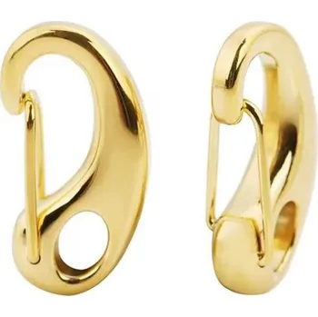 Materiál na výrobu šperku Ocelová Karabinka zlatá 16-32mm - 16mm