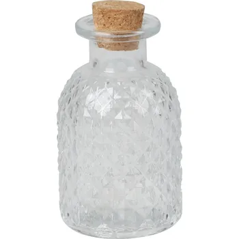 DOCHTMANN Skleněná dekorační láhev s korkovým víčkem 100 ml